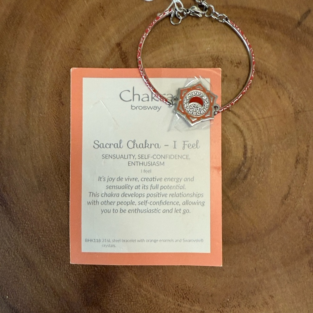 Women's Silver and Orange Bracelet - Picture 4 of 6